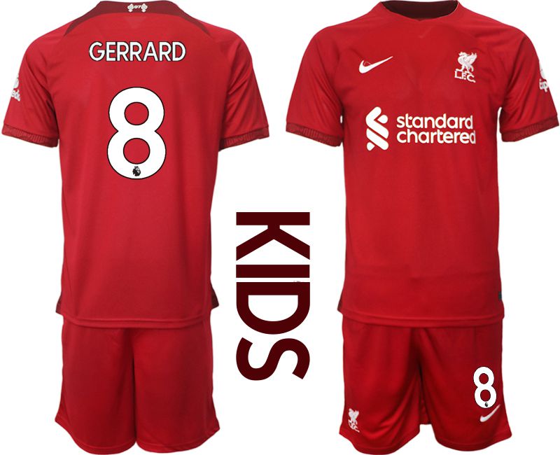 Youth 2022-2023 Club Liverpool home red 8 Soccer Jersey